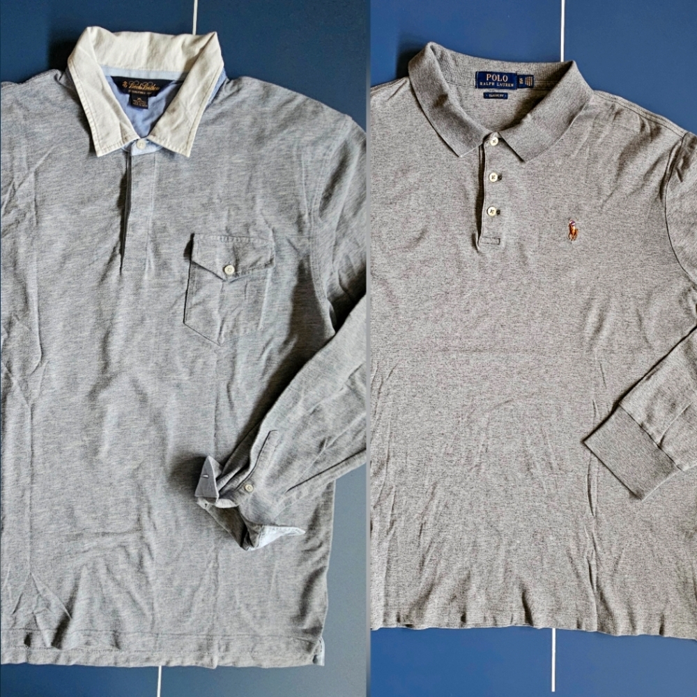 Men Ralph Lauren Brooks brothers polo shirts xl